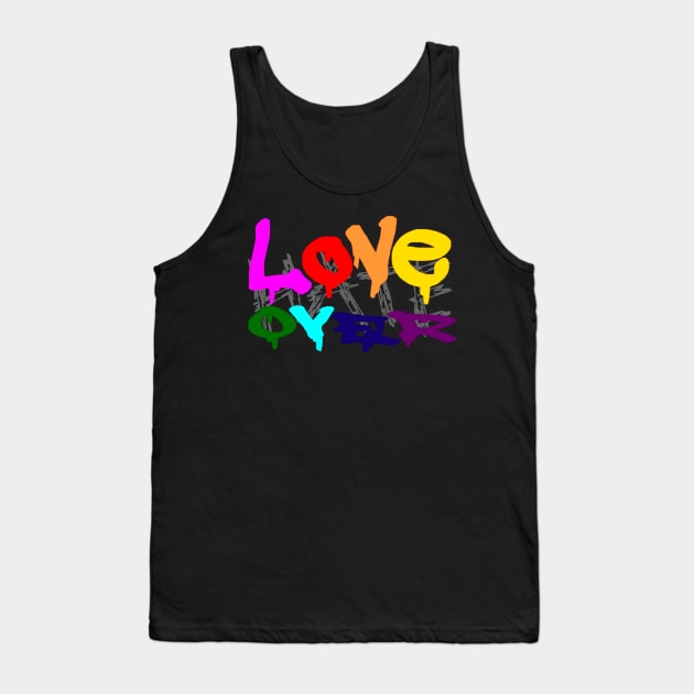 Love Over Hate Tank Top by JEmilyCole